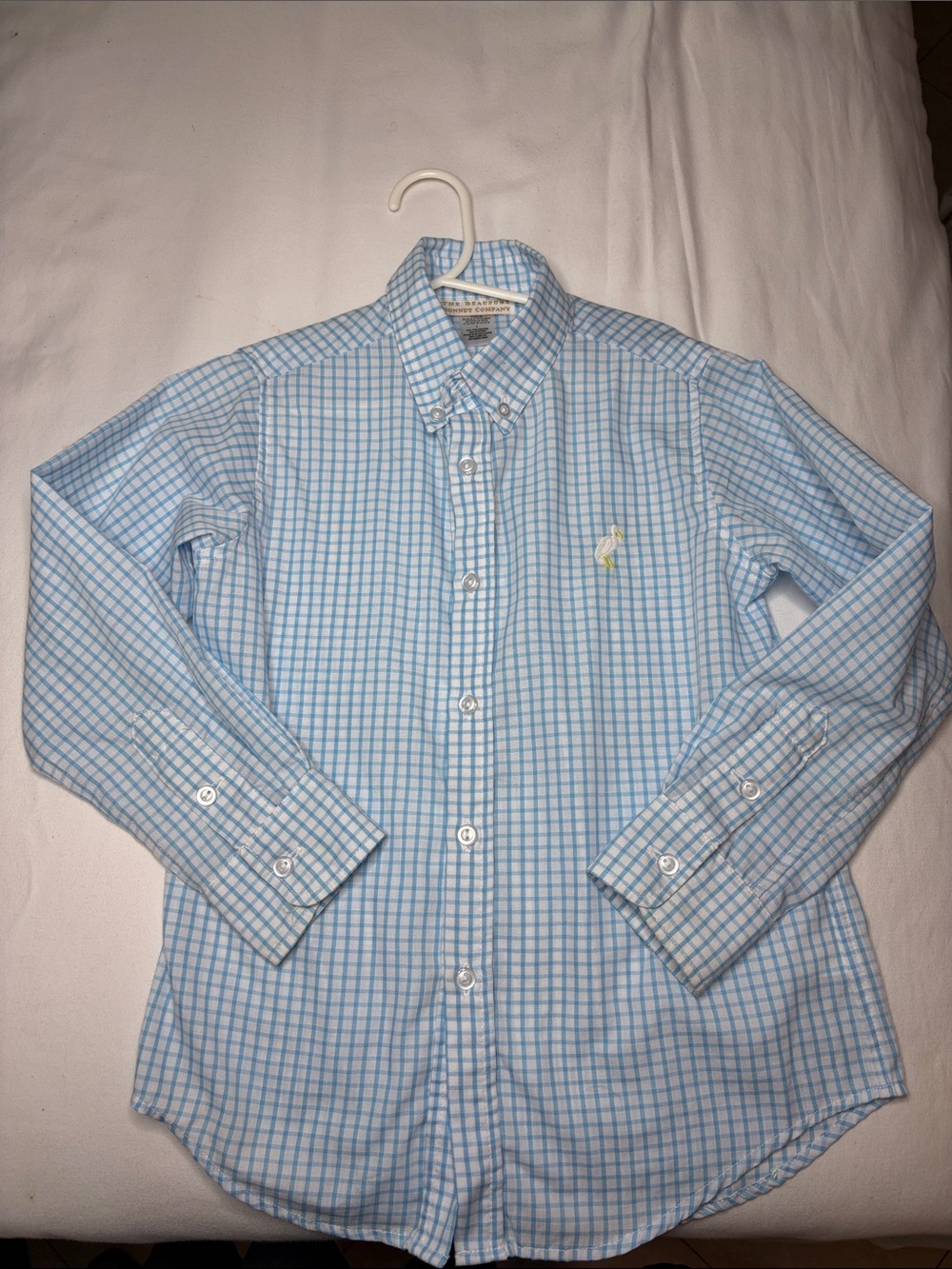 The Beaufort Bonnet Company Light Blue Checked Button-Down Shirt